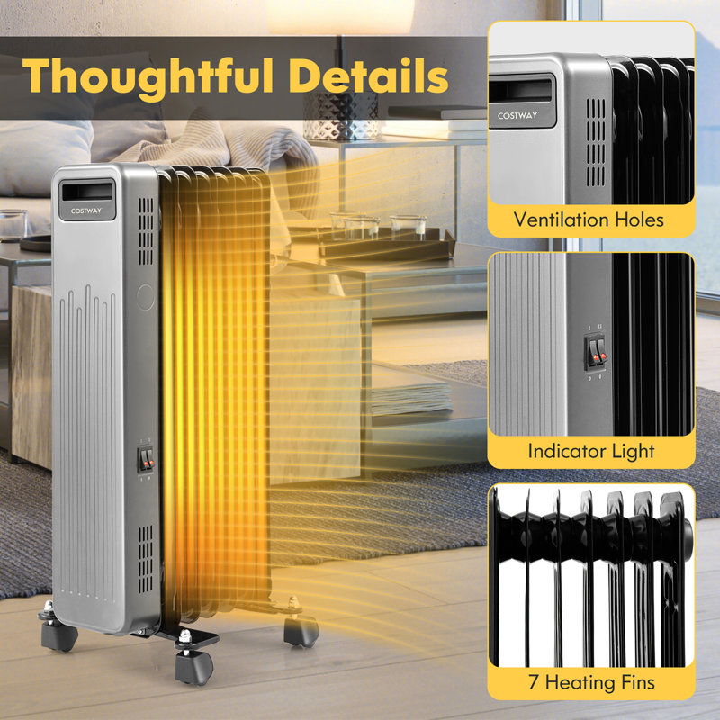 Costway 5500 BTU Electric Radiant Radiator Heater & Reviews Wayfair